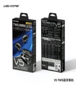 WEKOME TWS-V5 Earbuds – Black Color - Image 2