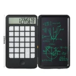 Rechargeable Desktop Calculator With Writing Tablet And Touch Pen – Black Color - Image 2