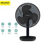 Awei F23 Mini Portable Usb Rechargeable Desk Fan