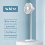 JISULIFE FA13P Rechargeable Desk Fan 8000mAh- Green Color - Image 4