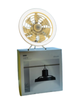 JISULIFE FA17 Rechargeable Fan With LED Light And Table Tripod