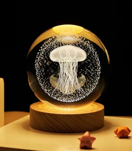 Color Changing LED 3D Crystal Ball – Jellyfish